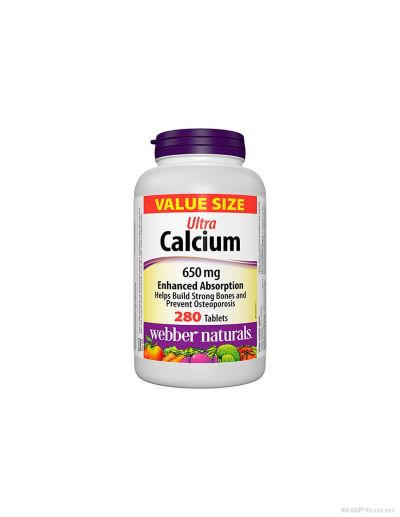 Ултра калций 650мг  х 280 таблетки Webber naturals | Calcium
