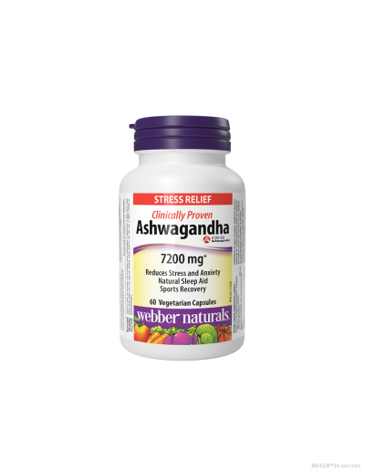 Ашваганда 600мг х 60 капсули Webber Naturals | Ashwagandha Extract 7200mg