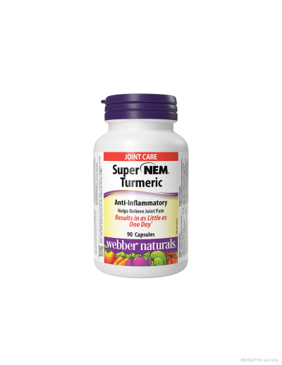 НЕМ® Яйчена мембрана + Куркума и черен пипер (за кости и стави) х 90 капсули Webber Naturals