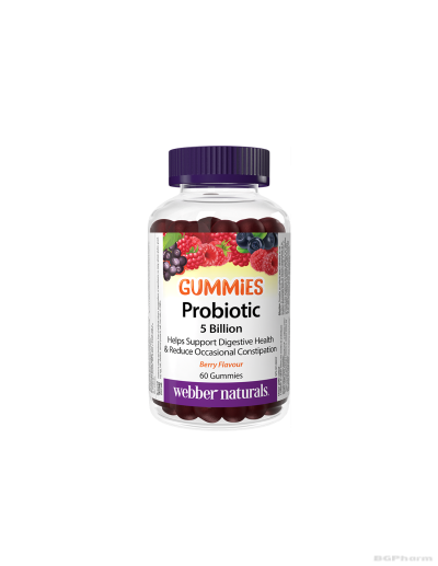 Пробиотик 5 млрд. х 60 желирани таблетки (горски плодове) Webber Naturals