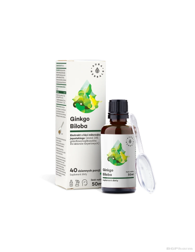 Гинко Билоба х 50мл течна формула Aura Herbals (памет, против шум в ушите, оросяване)