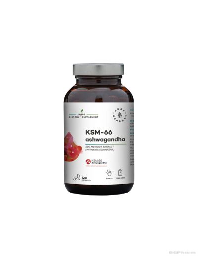 Ашваганда екстракт (KSM-66) 200мг х 120 капсули (адаптация, против стрес, настроение)