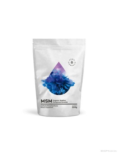 МСМ (метил сулфонил метан, MSM, органична сяра) х 200гр прах Aura Herbals (стави, кости)