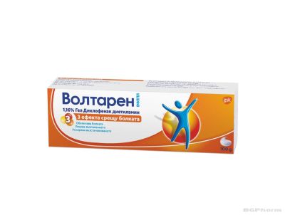 ВОЛТАРЕН ЕМУЛГЕЛ 1,16% гел при болка и възпаление x 100гр GLAXO 