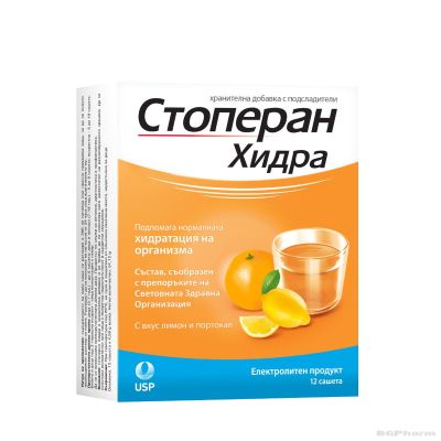СТОПЕРАН ХИДРА ПОРТОКАЛ х 12 сашета за рехидратация UPS (против обезводяване)