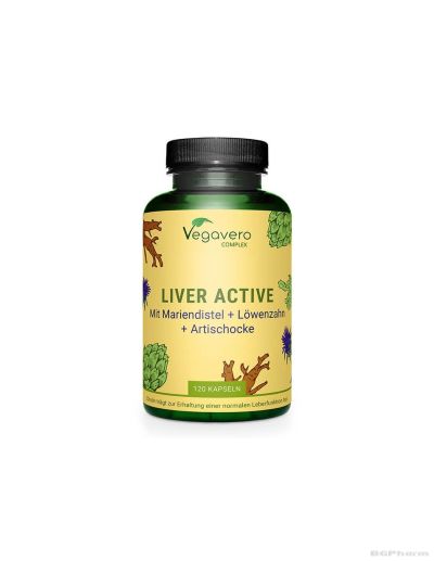 Билкова комбинация за черния дроб х 90 капсули Vegavero| Liver Active Complex
