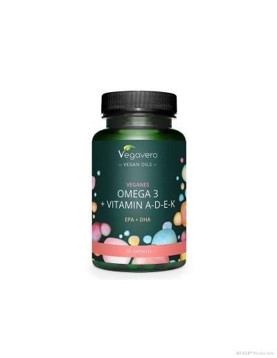 Омега-3 + Витамини А, Д3, Е и витамин К х 60 капсули Vegavero