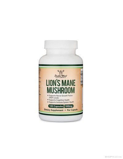 Лъвска грива екстракт х 120 капсули Double Wood | Lion’s Mane Mushroom