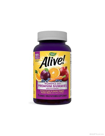 Алайв Премиум мултивитамини за жени 50+ х 75 желирани таблетки Nature’s Way |Alive Women’s 50+
