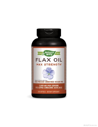 Ленено масло екстра силно 1300 мг х 200 капсули Nature’s Way | Flax Oil Max Strenght 57% ALA
