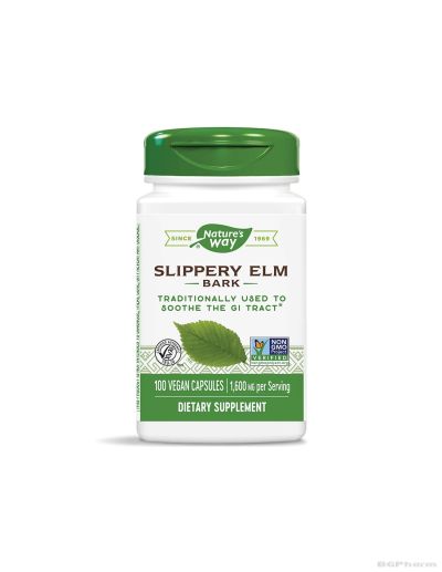 Червен бряст (хлъзгав бряст) 400мг х 100 капсули за стомах и черва Nature’s Way | Slippery Elm Bark
