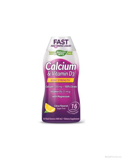 Калций и Витамин Д  течна формула + магнезий и бор х 480 мл Nature’s Way | Calcium & Vitamin D3