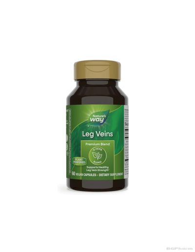 Leg Veins Премиум формула с билки и витамин Ц при разширени вени и съдови нарушения х 60 капсули Nature's Way