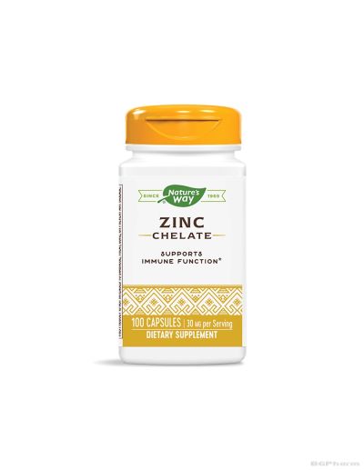 Цинк хелат 30 мг х 100 капсули Nature’s Way | Zinc Chelate Bisglycinate