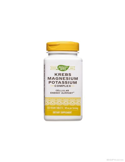 Магнезий и Калий (Биоактивен минерален комплекс) x 120 таблетки Nature's Way | Krebs Magnesium Potassium Complex