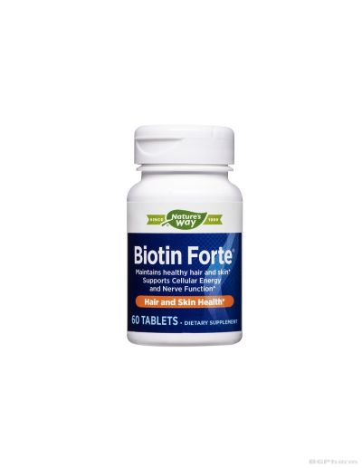 Биотин форте за коса, кожа и нокти + витамини х 60 таблетки Nature's Way