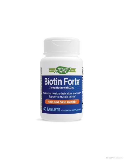 Биотин форте 3000 мкг + цинк х 60 таблетки Nature’s Way | Biotin Forte®