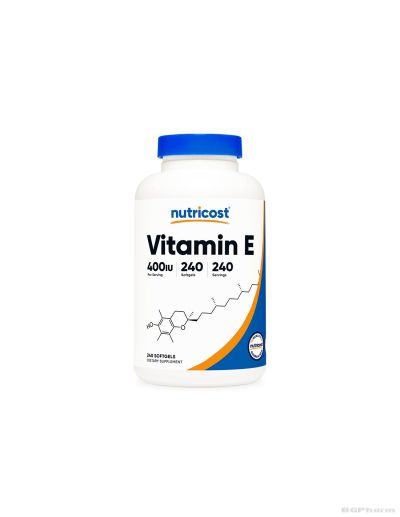 Витамин Е 400 IU x 240 капсули Nutricost | Vitamin E softgels