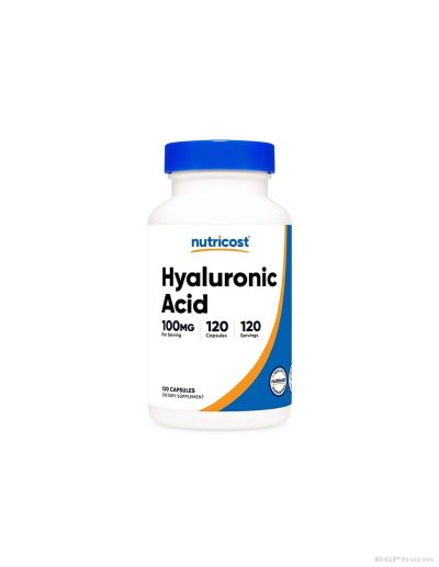 Хиалуронова киселина 100 мг x 120 капсули за кожата и ставите Nutricost | Hyaluronic Acid