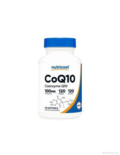 Коензим Q10 100мг х 120 меки капсули за здраво сърце и енергия Nutricost | Coenzyme Q10