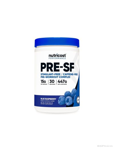 PRE-SF Пред тренировъчен комплекс 447гр прах, с аромат на синя малина 30 дози Nutricost
