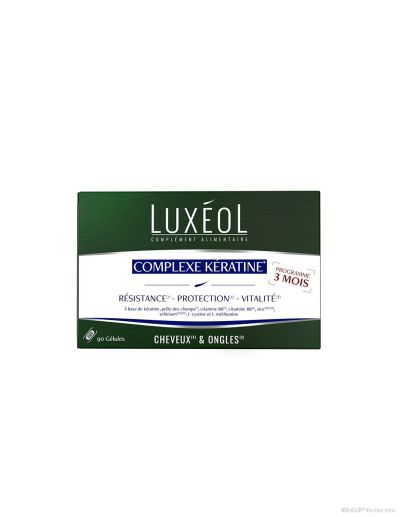 Формула с кератин за подкрепа на химически третирана и изтощена коса х 90 капсули Luxeol