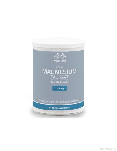 Магнезий таурат веган формула 240 мг на прах 250 гр Mattisson Healthstyle