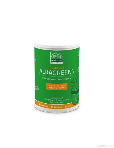 Алка Грийнс за алкално-киселинен баланс на прах 300 гр Mattisson Healthstyle | Absolute Alkagreens