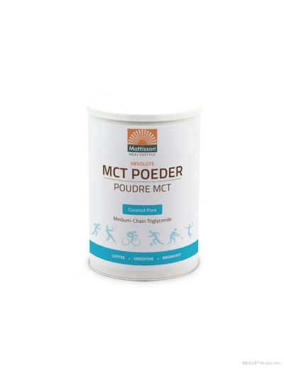 Средноверижни триглицериди на прах MCT от чист кокос х 330 гр Mattisson Healthstyle