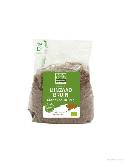 Ленено семе цели зърна био 400 гр Mattisson Healthstyle