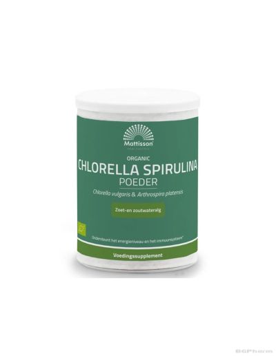 Хлорела + Спирулина БИО на прах 125 гр Mattisson Healthstyle