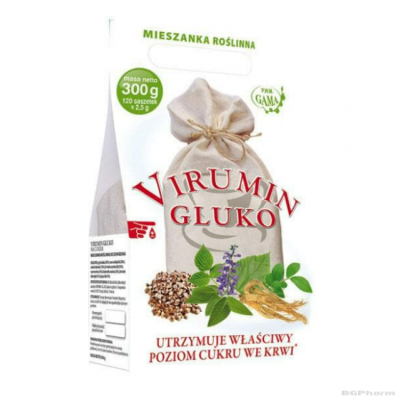 ВИРУМИН ГЛЮКО чай х 120 филтъра 300 гр PWM GAMA 