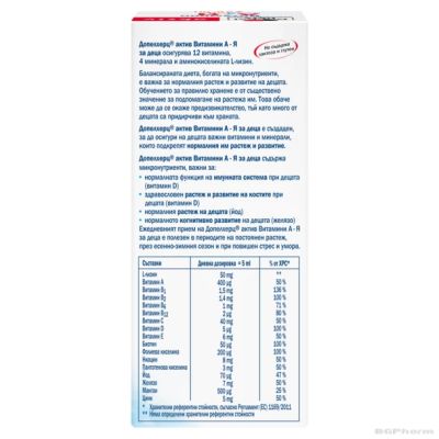 А-Я Мултивитамини за деца сироп 150мл ДОПЕЛХЕРЦ АКТИВ | DOPPELHERZ
