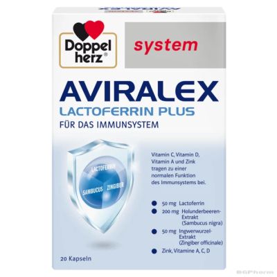 АВИРАЛЕКС За имунитет с лактоферин и бъз х 20 капсули ДОПЕЛХЕРЦ СИСТЕМ | DOPPELHERZ 