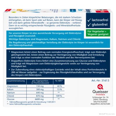 ЕЛЕКТРОЛИТИ ЕСКТРА х 20 сашета ДОПЕЛХЕРЦ АКТИВ | DOPPELHERZ