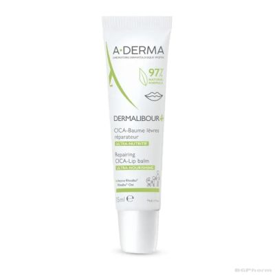 А-дерма ДЕРМАЛИБУР ЦИКА Подхранващ балсам за устни 15 мл | Dermalibour Cica A-Derma