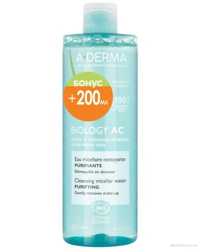 А-дерма БИОЛОДЖИ АЦ Мицеларна вода 400 мл | Biology AC A-Derma