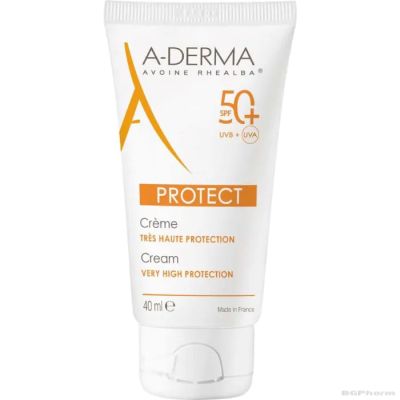 А-дерма ПРОТЕКТ Слънцезащитен крем за лице за суха кожа SPF50+ 40 мл | A-Derma Protect