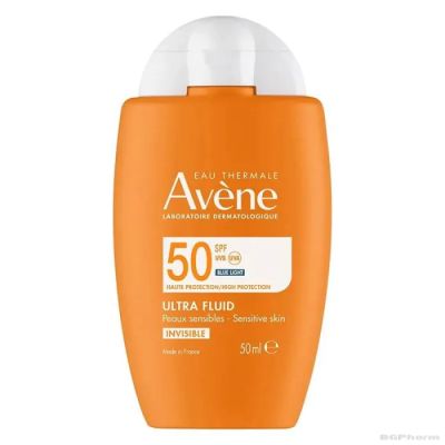 Авен СЪН Слънцезащитен невидим ултра флуид за лице SPF50+ 50 мл | Avene Sun