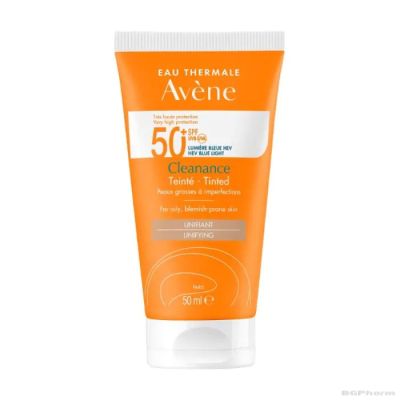 Авен СЪН КЛЕАНАНС SPF50+ Слънцезащитен тониран крем за мазна кожа 50 мл | Avene Sun Cleanance