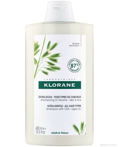 КЛОРАН Балансиращ шампоан за честа употреба с  МЛЯКО от ОВЕС 400 мл | Klorane Oat Milk