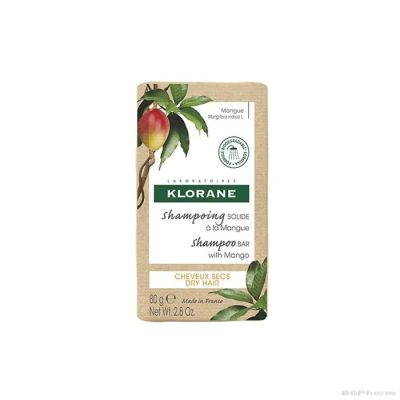 КЛОРАН Хидратиращ твърд шампоан за суха коса с масло от МАНГО 80 гр | Klorane Mango