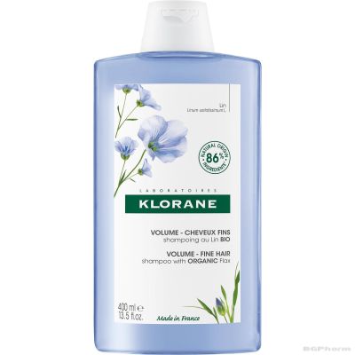 КЛОРАН Шампоан за обем с ЛЕН 400 мл | Klorane Flax