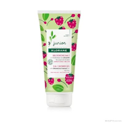 КЛОРАН Джуниър душ-гел 2в1 с овес и аромат на малина 200 мл | Klorane Junior