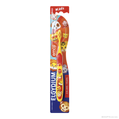 ЕЛГИДИУМ КИДС ЕМОУДЖИ Детска четка за зъби 2-6 г | Elgydium Kids Emoji