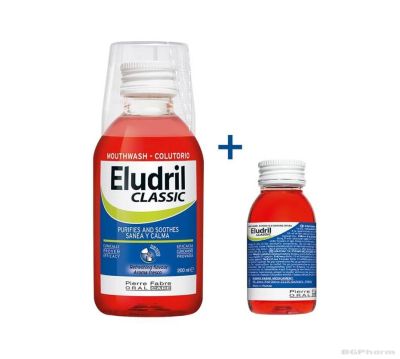 ЕЛУДРИЛ КЛАСИК Антибактериална вода за уста 200 + 90  мл ПРОМО ПАКЕТ | Eludril Classic