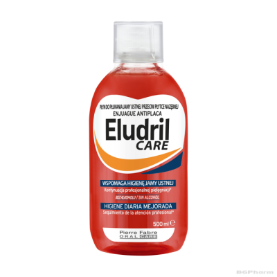 ЕЛУДРИЛ КЕЪР Ежедневна вода за уста против плака 500 мл | Eludril Care