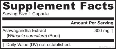 Ашваганда екстракт 300 мг х 120 капсули ДЖАРОУ | Jarrow Formulas Ashwagandha