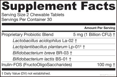 ЯМ-ЯМ ДОФИЛУС Пробиотик 1 млрд CFU х 60 дъвчащи таблетки ДЖАРОУ | Jarrow Formulas Yum-Yum Dophilus®