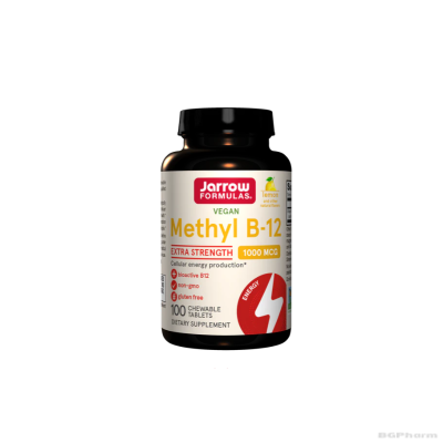 Витамин Б12 Метилкобаламин 1000 мкг х 100 дъвчащи таблетки ДЖАРОУ | Jarrow Formulas Methyl B-12